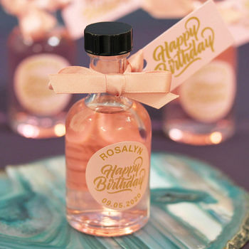 Personalised Pink Gin Birthday Party Favours, 2 of 5