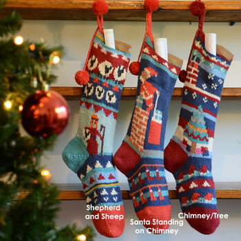 Personalised Hand Knitted Christmas Stockings, 10 of 11