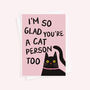 Funny Cat Person Valentine's Day Card, thumbnail 3 of 3