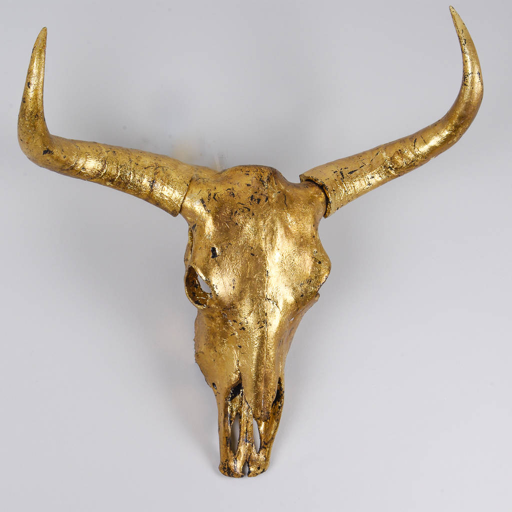 Gold Bull Skull By Ella James | notonthehighstreet.com