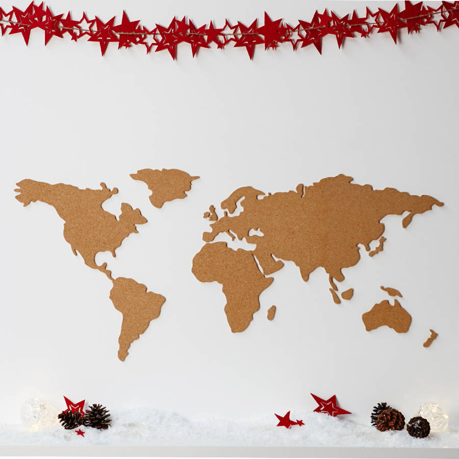 Map Of The World Cork Board 