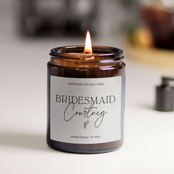 Personalised Bridesmaid Or Maid Of Honour Luxury Candle, 6 of 10