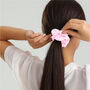 Silver Cloud Satin Large Scrunchies Pink And Black Two Pack, thumbnail 4 of 4