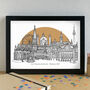 Vienna Skyline Travel Art Print Unframed, thumbnail 2 of 5