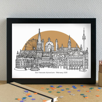 Vienna Skyline Travel Art Print Unframed, 2 of 5
