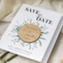 Wedding Save The Date Eucalyptus Cards Magnets, thumbnail 6 of 9