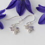 Bee Earrings In Silver, thumbnail 3 of 7