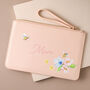 Personalised Floral Bee Accessory Bag, thumbnail 3 of 4