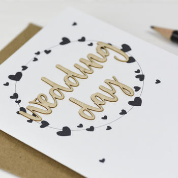 Wedding Day Wooden Words Card, 2 of 3