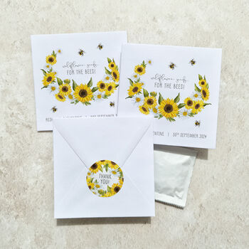 10 Wildflower Seed Packet Favours Sunflowers, 3 of 8