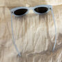 Exaggerated Front Lens Cat Eye Sunglasses In Blue, thumbnail 3 of 3