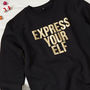 Express Your Elf Gold Christmas Sweatshirt, thumbnail 2 of 3