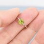 Genuine 1 Ct Peridot Ring In Sterling Silver, thumbnail 3 of 11