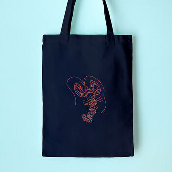 Lobster Tote Bag Embroidery Kit, 3 of 5