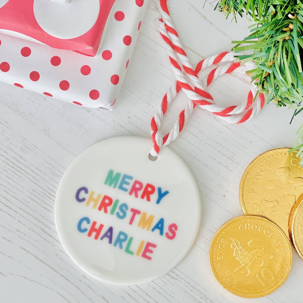 Personalised Merry Christmas Bauble, 1 of 2