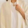 Ivory 100% Cashmere Travel Wrap Gift Boxed, thumbnail 7 of 11