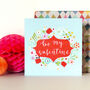 Floral Valentine's Greetings Card, thumbnail 1 of 5