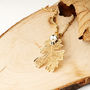 Small Lacey Oak Real Leaf Necklace, thumbnail 9 of 12
