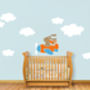 'Flying Dog With Clouds' Wall Sticker, thumbnail 1 of 3