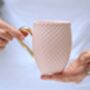 Pastel Pink Coffee Mug With Gold Handle, thumbnail 1 of 12