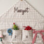 Personalised Beige Gingham Ruffle Advent Calendar Embroidered, thumbnail 2 of 9