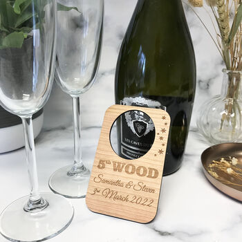 Personalised Anniversary Wine Bottle Label Gift, 5 of 9