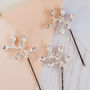 Set Of Three Diamante And Pearl Bridal Pins, thumbnail 2 of 7