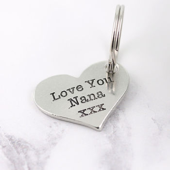 Nana Gift From Grandchild Pocket Heart Keyring, 8 of 12