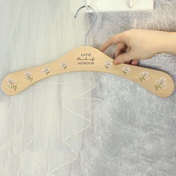 Personalised Wedding Wooden Hanger, 5 of 6
