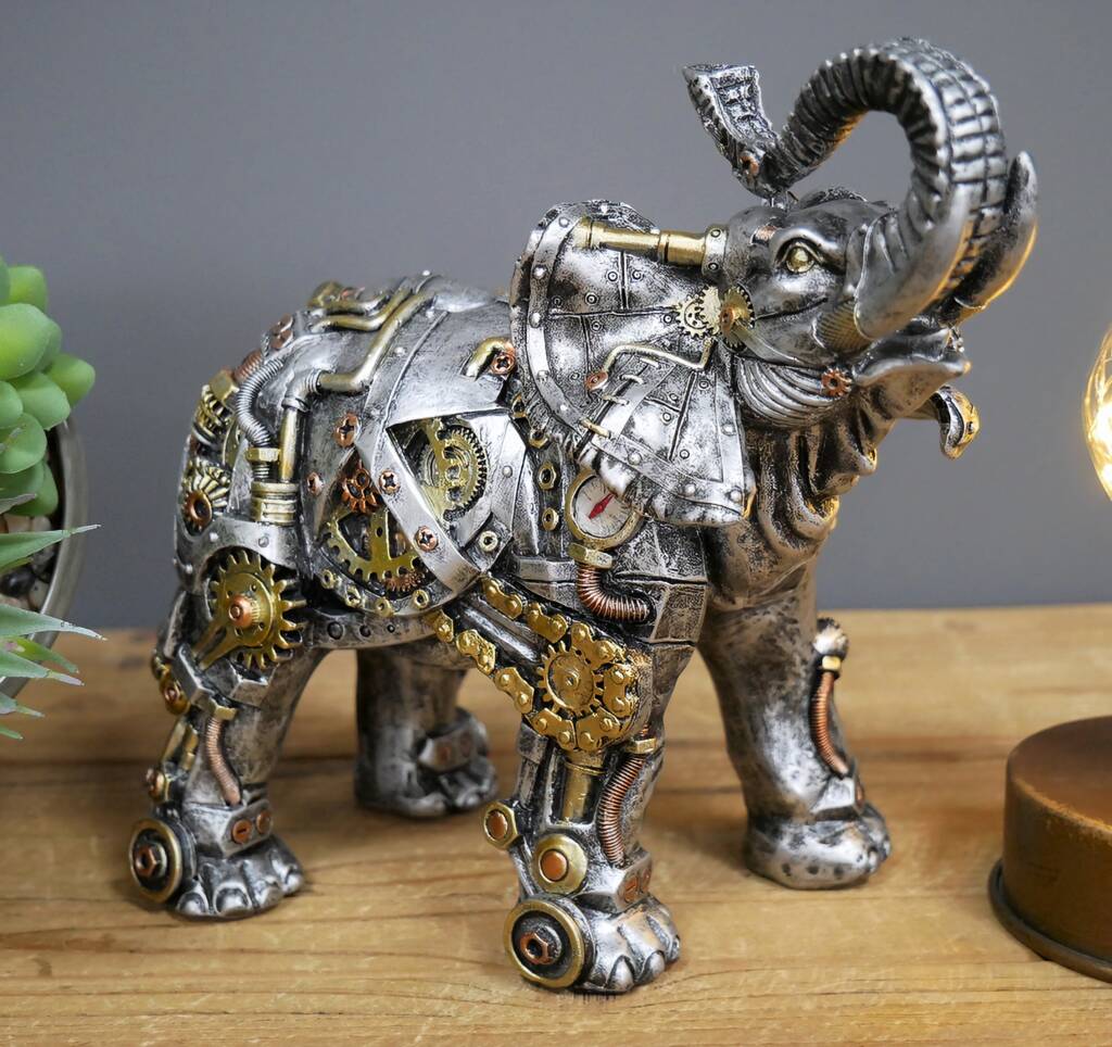 Steampunk Elephant Ornament, 1 of 3