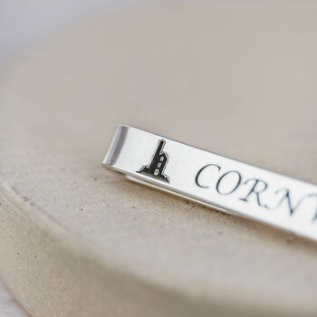 Sterling Silver Cornish Themed Tie Slide, 2 of 5