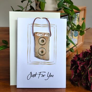 Ceramic Pendant Necklace Handmade Small Gifts For Her Adjustable Length, 4 of 12