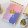 A5 Gold Foiled Abstract Pink And Purple Notebook, thumbnail 3 of 3