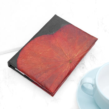 A6 Lotus Leaf Leather Notebook, 4 of 12