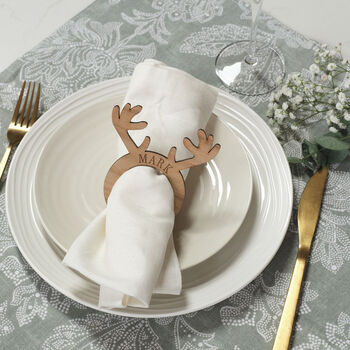 Personalised Reindeer Antler Napkin Rings, 4 of 10