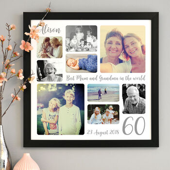 Personalised 60th Birthday Square Photo Collage, 11 of 11