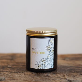 Daffodil Botanical Soy Candle Hand Poured In Ireland, 3 of 3