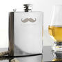 Personalised Moustache Hip Flask, thumbnail 1 of 8