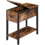 Narrow Side Table Bedside Table Flip Top End Table, thumbnail 8 of 9