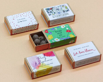 20 Personalised Wildflower Seed Wedding Favour Boxes, 2 of 12