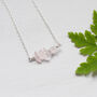 Sterling Silver Rose Quartz Necklace, thumbnail 7 of 8