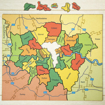 The London Boroughs Wooden Jigsaw Puzzle, 2 of 4