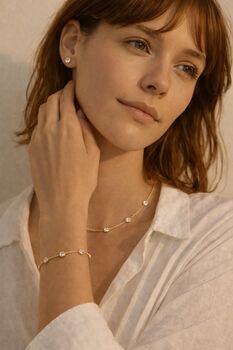 Full Diamond Station Necklace, 5 of 5