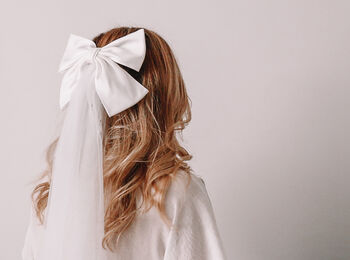 Hen Party Veil With Bow Evening Wedding Veil, 8 of 9