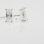 Diamond Style Stud Earrings In Sterling Silver, thumbnail 2 of 4