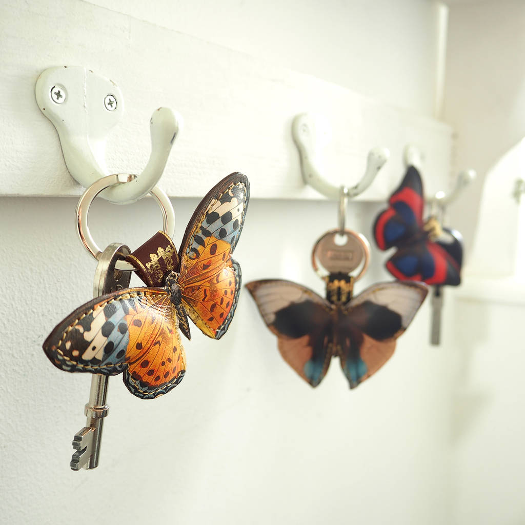 leather butterfly key rings various designs by tovi sorga ...