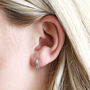 Tiny Sterling Silver Huggie Hoop Earrings, thumbnail 4 of 7
