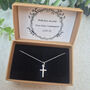 Children's Baptism Christening Or Holy Communion Sterling Silver Cross Necklace Gift, thumbnail 9 of 10