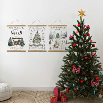 Personalised Christmas Family Stocking Fabric Print, 3 of 4