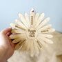 Personalised Little Petals Flower Hanging Wooden Plaque, thumbnail 2 of 4